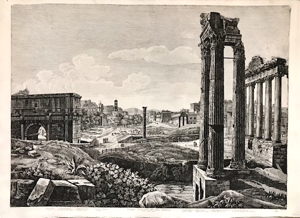Rossini Luigi (1790-1875) Veduta Generale del Foro Romano 1821 Roma